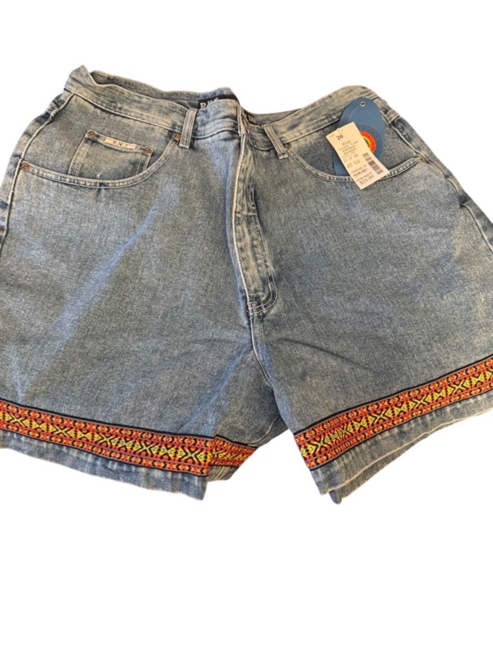 Revolt Clothing Co. Embroidered Denim Shorts plus size 16W-26W - Picture 9 of 10